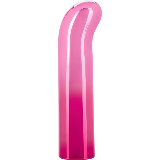 Розовый изогнутый мини-вибромассажер Glam G Vibe - 12 см