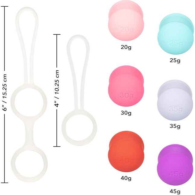 Набор вагинальных шариков Кегеля со сменным грузом She-ology. Фотография 3.