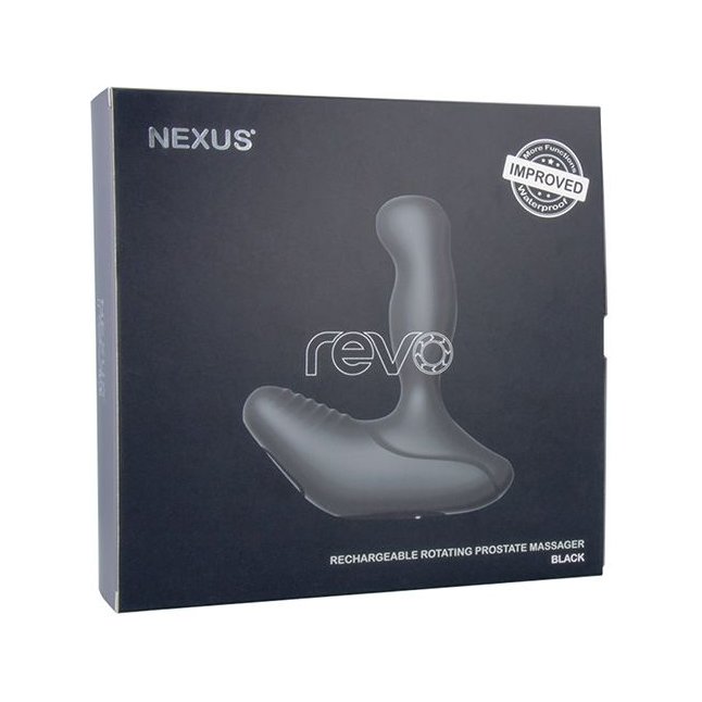 Черный вибромассажер простаты с вращающейся головкой Nexus Revo 2. Фотография 5.