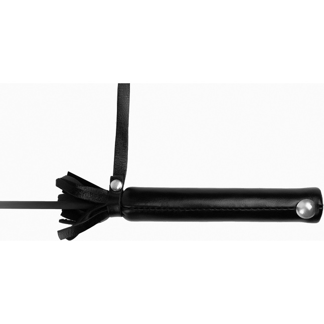 Черный классический стек с петлёй - 63 см - BDSM Арсенал. Фотография 4.