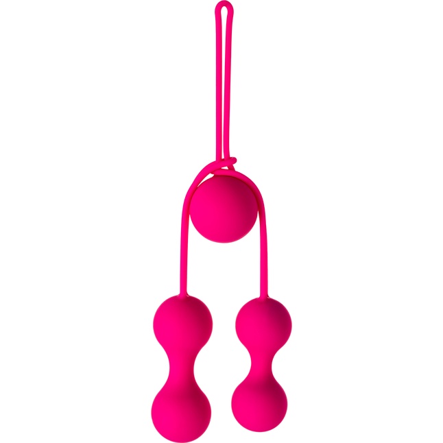Набор из 3 розовых вагинальных шариков со шнурком. Фотография 6.