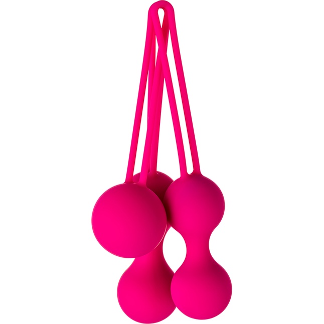 Набор из 3 розовых вагинальных шариков со шнурком. Фотография 7.