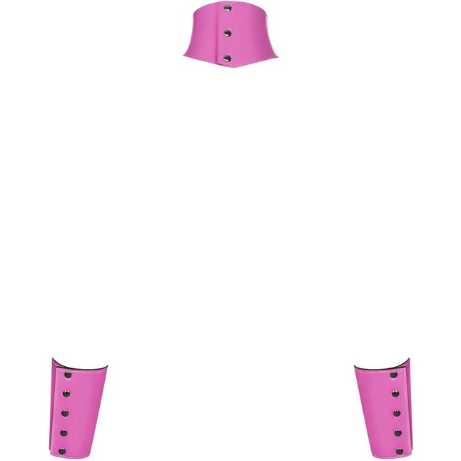 Розовый чокер Lollypopy в комплекте с наручниками - Extras. Фотография 6.