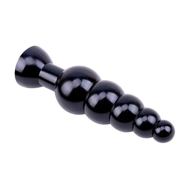 Черная анальная цепочка Large Anal Bead - 18,5 см. Фотография 3.