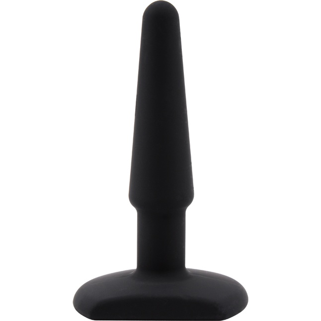Черная анальная втулка Silicone Butt Plug 4 - 11 см - Black Mont