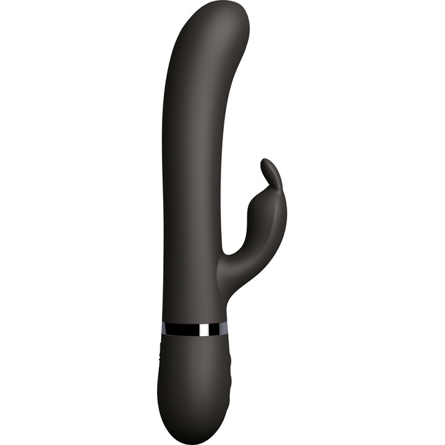 Черный вибромассажер-кролик Kegel Rabbit с браслетом - 22,5 см - Sexercise. Фотография 3.