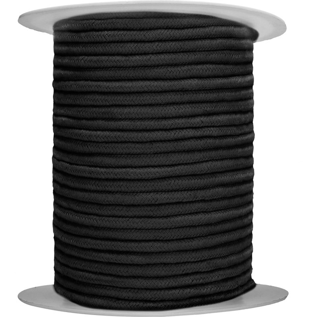 Черная веревка для связывания Bondage Rope - 100 м - Ouch!