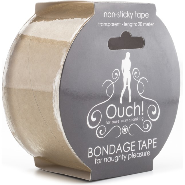 Прозрачная скотч-лента для бондажа Bondage Tape - 20 м - Ouch!. Фотография 2.