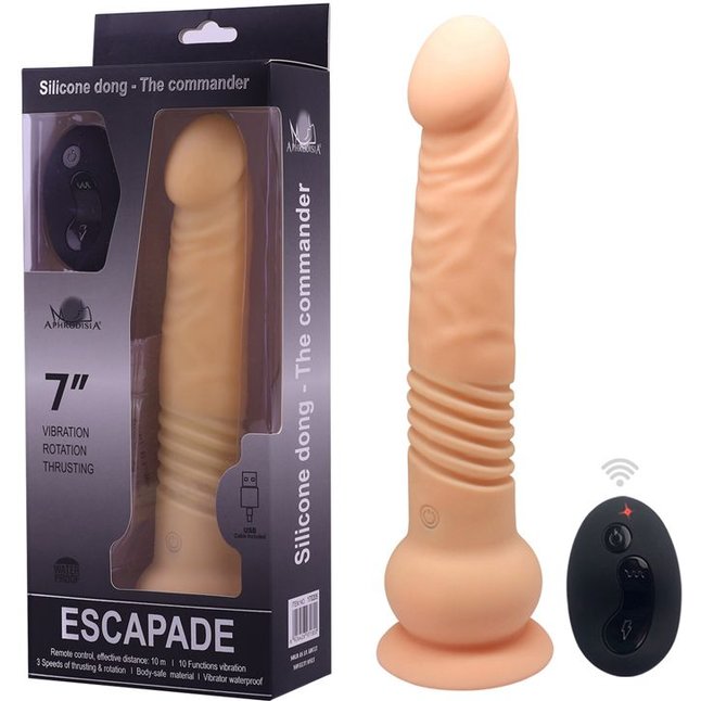 Телесный вибратор-реалистик The Commander - 23,9 см. Фотография 2.