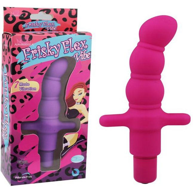 Розовый мини-вибратор Frisky Flex Vibe - 11,9 см. Фотография 2.