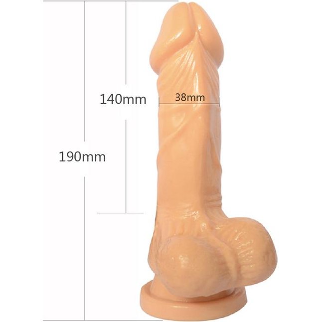 Телесный фаллоимитатор 7 inch Realistic Cock - 19 см. Фотография 5.