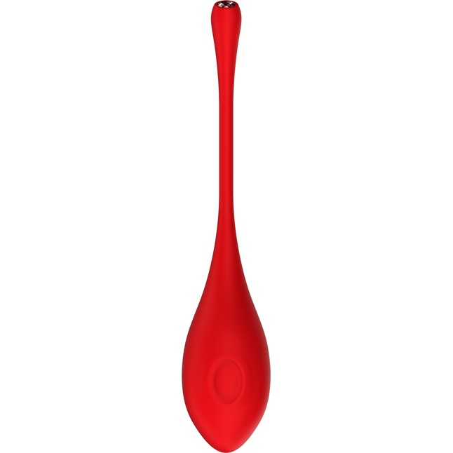 Красный вагинальный шарик METIS на шнурке с кристаллом - Red Revolution. Фотография 4.