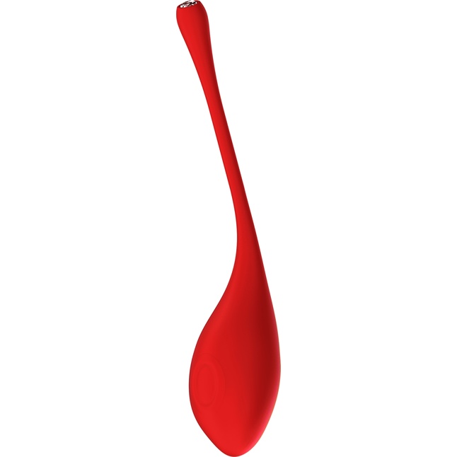 Красный вагинальный шарик METIS на шнурке с кристаллом - Red Revolution