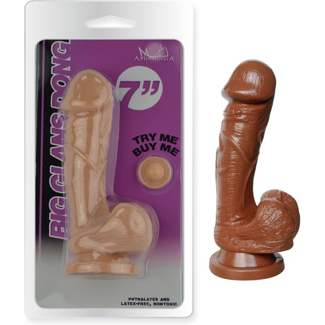 Телесный фаллоимитатор Big Glans Dong - 19 см. Фотография 4.