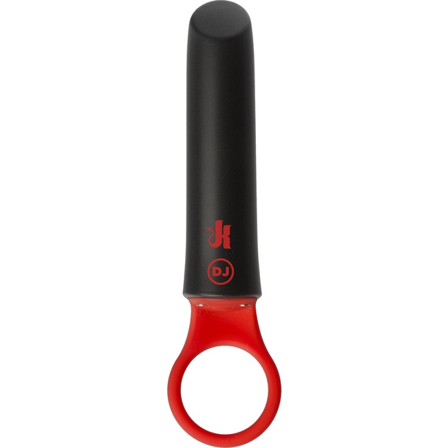 Черно-красный мини-вибратор Power Play with Silicone Grip Ring - 13,3 см - Kink
