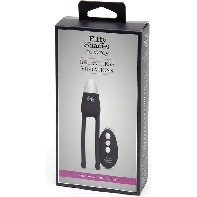 Черный вибратор для пар Relentless Vibrations Remote Couples Vibrator - Fifty Shades of Grey. Фотография 6.