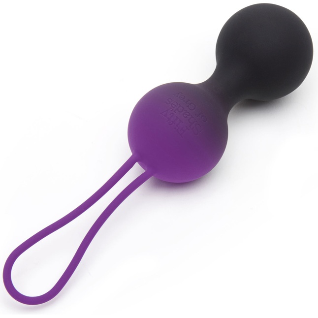Черные, меняющие цвет вагинальные шарики Inner Goddess Colour-Changing Jiggle Balls 90g - Fifty Shades of Grey. Фотография 2.