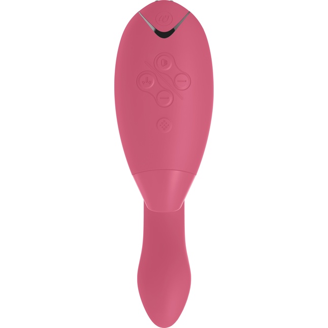 Розовый стимулятор Womanizer DUO с вагинальным отростком. Фотография 3.
