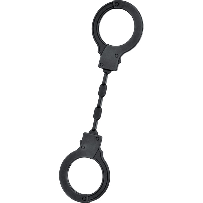 Черные силиконовые наручники Eromantica. Фотография 2.