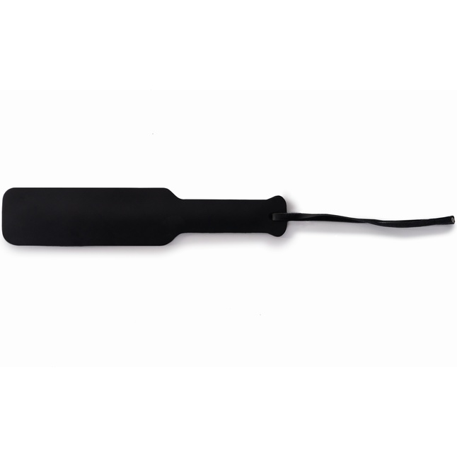 Черная классическая шлепалка с ручкой - BDSM Арсенал. Фотография 4.