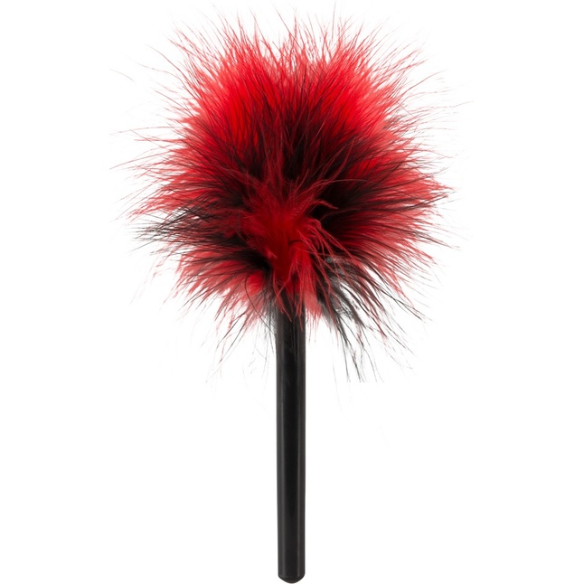 Красно-черная пуховка Mini Feather - 21 см - You2Toys