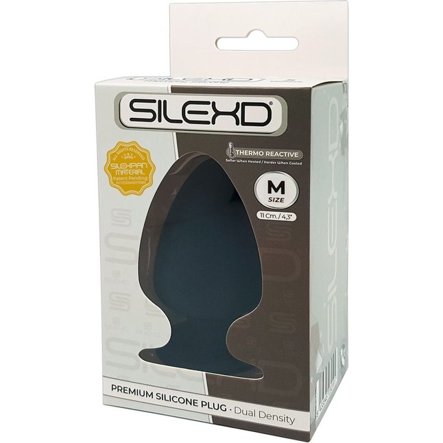 Черная анальная втулка Premium Silicone Plug M - 11 см - SILEXD. Фотография 3.