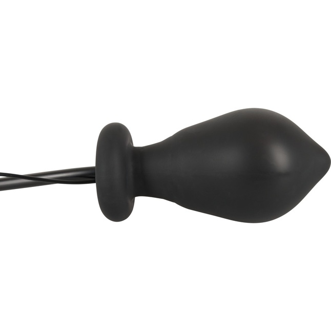 Черная надувная анальная пробка Inflatable Vibrating Butt Plug - 12,2 см - You2Toys. Фотография 5.