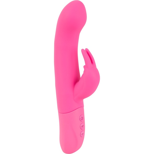 Розовый вибратор-кролик Rechargeable G-Spot Vibe - 23,5 см - Smile