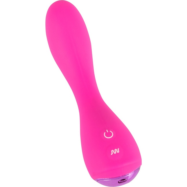Розовый силиконовый вибратор G-Punkt-Vibrator - 16,7 см - Sweet Smile