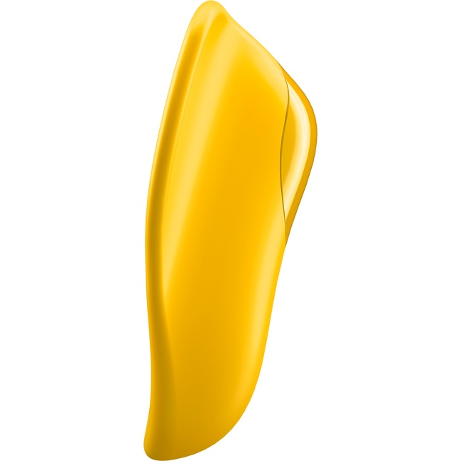 Желтый унисекс вибратор на палец High Fly. Фотография 4.
