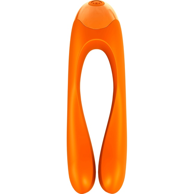 Оранжевый универсальный унисекс вибростимулятор Candy Cane. Фотография 2.