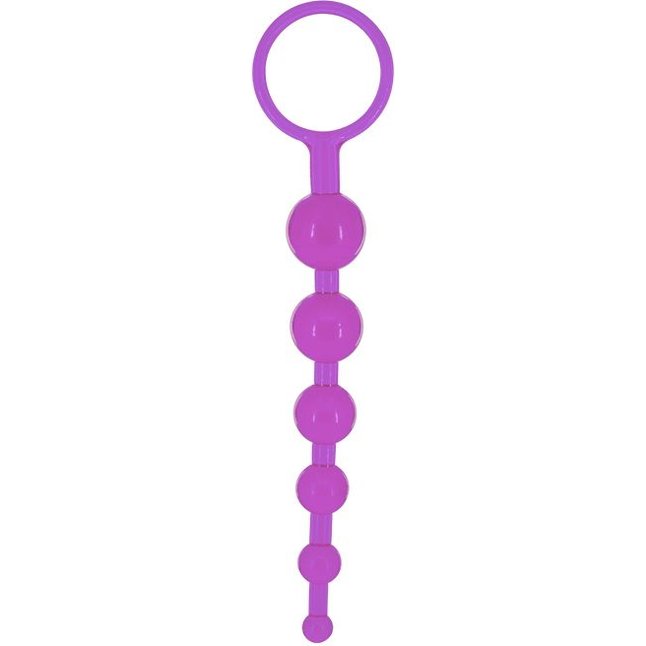 Фиолетовая анальная цепочка DRAGONZ TALE ANAL - 20 см