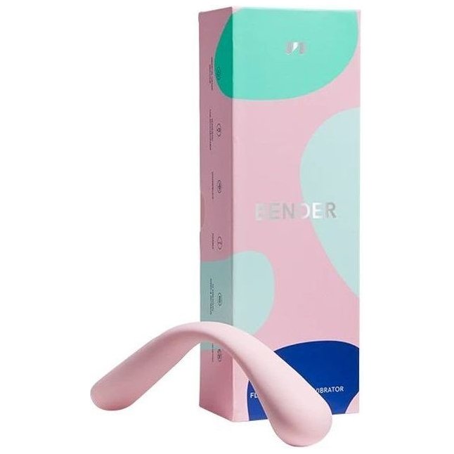 Розовый гнущийся вибратор Bender - 19 см