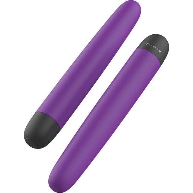 Фиолетовый классический вибратор Bgood Classic - 18 см. Фотография 4.