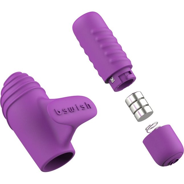 Фиолетовый вибростимулятор на пальчик Bteased Basic Finger Vibrator. Фотография 5.