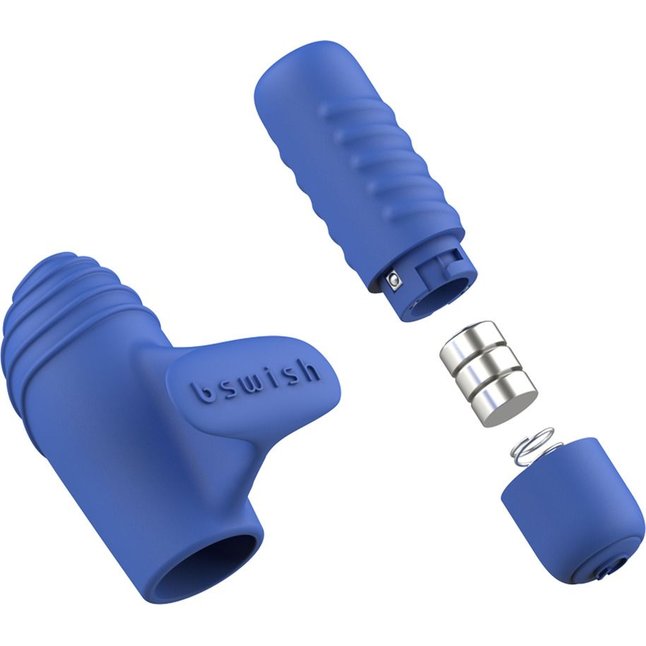 Синий вибростимулятор на пальчик Bteased Basic Finger Vibrator. Фотография 3.