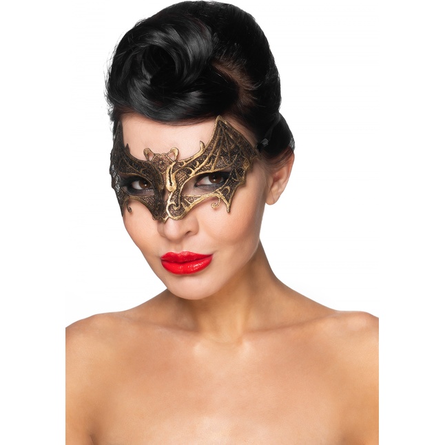 Золотистая карнавальная маска Сириус - 963-ХХ - Карнавальные маски