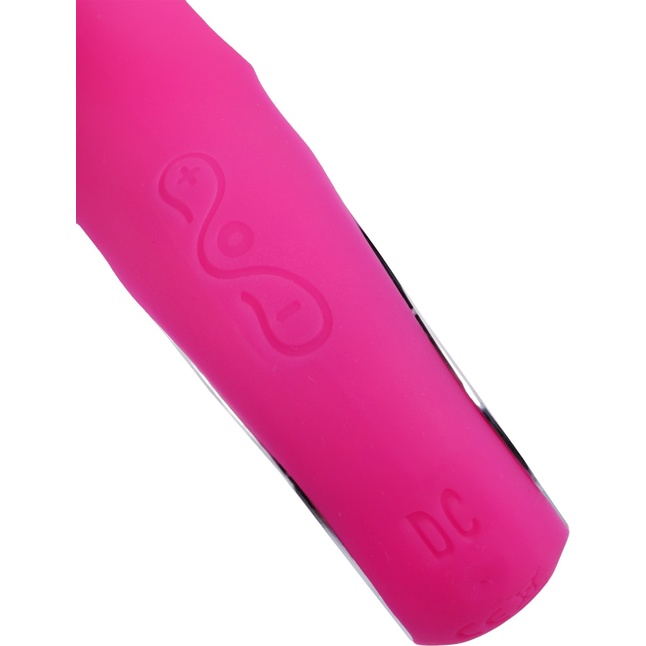 Ярко-розовый ребристый вибромассажер точки G - 20 см. Фотография 4.