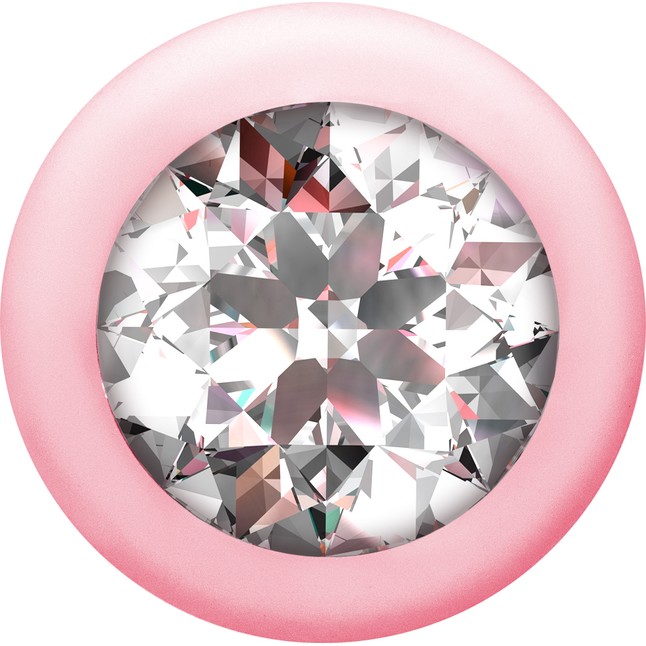 Розовая анальная цепочка с кристаллом Buddy - 17,7 см - Emotions. Фотография 3.