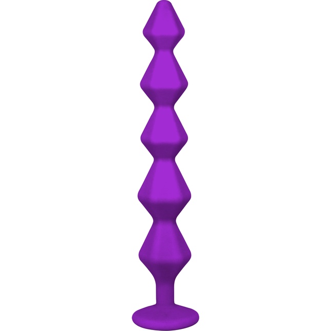Фиолетовая анальная цепочка с кристаллом Chummy - 16 см - Emotions. Фотография 2.