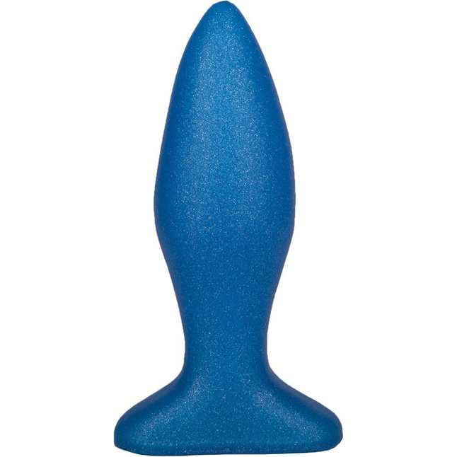 Синий конический анальный плаг - 11,5 см