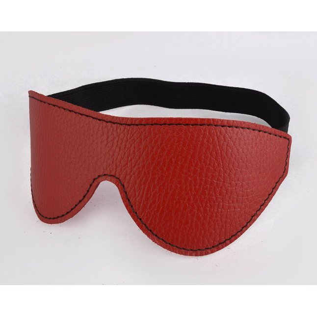 Красная маска с декоративной строчкой на резинке - BDSM accessories