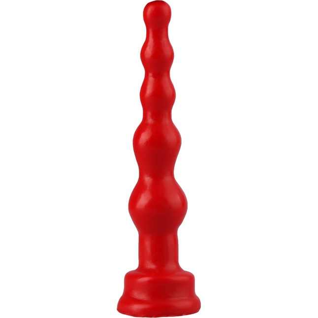 Красный анальный стимулятор-ёлочка - 14,5 см - Анальные конусы