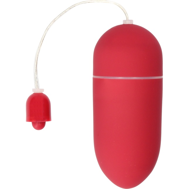 Красное гладкое виброяйцо Vibrating Egg - 8 см - Shots Toys