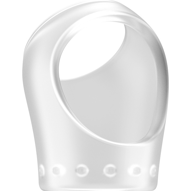 Прозрачное эрекционное кольцо для пениса и мошонки No45 Cockring with Ball Strap - Sono