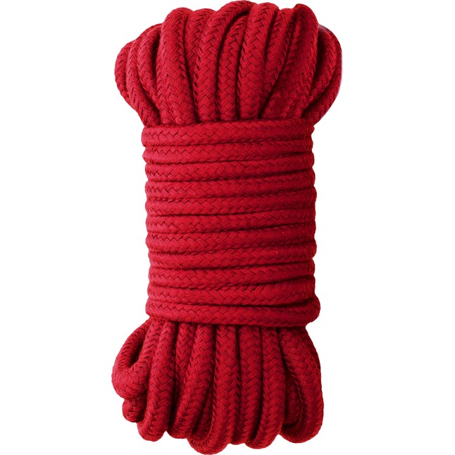 Красная веревка для связывания Thick Bondage Rope - 10 м - Ouch!