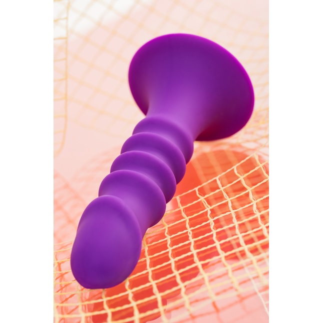 Фиолетовый анальный фаллоимитатор Drilly - 14 см. Фотография 9.