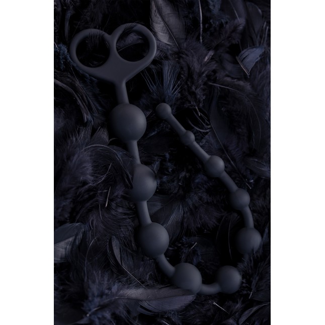 Черные анальные бусы Cephei - 33,5 см. Фотография 8.