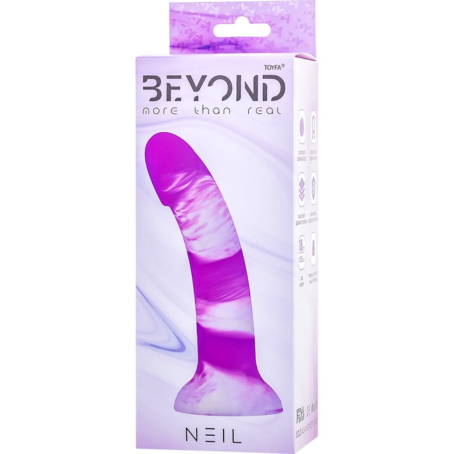Фиолетовый фаллоимитатор Neil - 18 см - Beyond. Фотография 7.