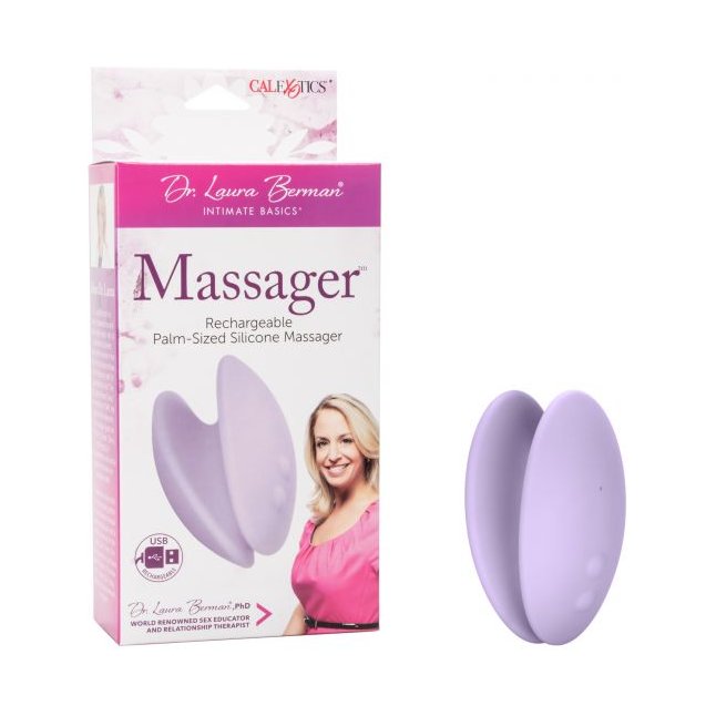Фиолетовый вибромассажер Rechargeable Pinpoint Silicone Massager - Dr. Laura Berman Collection. Фотография 2.